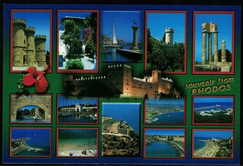 Grèce Carte Postale Cp Postcard Souvenir From De Rhodes