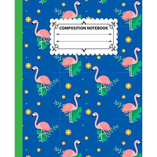 Composition Notebook: Flamingo Composition Notebook For Home, Teen, Students, Teachers Wide Ruled Composition Notebook(V-059)