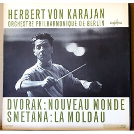 Anton Dvorak / Smetana : Herbert Von Karajan - Disque Vinyle Lp 33 Tours - Columbia Fcx 814 (Stéréo) - Dvorak : Nouveau Monde - Smetana : La Moldau - Orchestre Philharmonique De Berlin