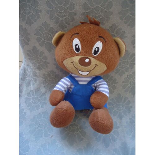Petit Ours Assis En Peluche Deluco 20 Cm Lu
