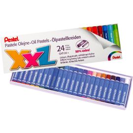Pentel Boite De 24 Pastels À L'huile, Pentel Arts, Diamètre 10 Mm