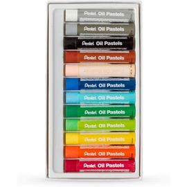 Pentel Boite De 12 Pastels À L'huile, Pentel Arts, Diamètre 10 Mm
