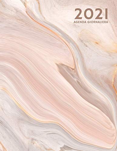 Agenda 2021 Giornaliera: Agenda Marmo A4 12 Mesi , Pianificatore Diario Planner Calendario , Idee Regalo Originali Uomo Donna Amica