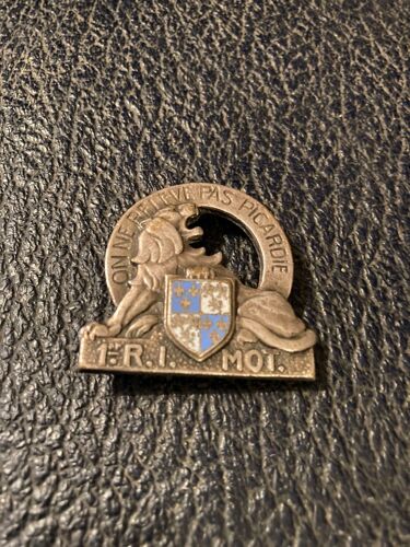 Insigne 1re Rim 1952 / 1re Régiment D’Infanterie Motorisée / On Ne Relève Pas Picardie / Algerie 