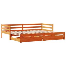 Prolenta Premium - Lit De Jour Avec Gigogne Et Tiroirs Sans Matelas 80x200 Cm