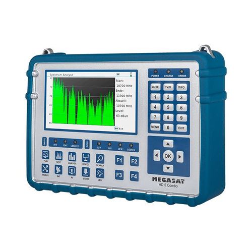 MEGASAT HD 5 COMBO Mesureur de Champ DVB-S / -S2 / -S2X / C / C 2 / T / H.264 et H.265 -T2 / HEVC