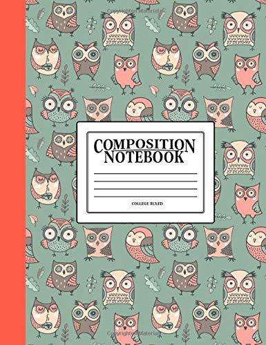 Composition Notebook: College Ruled: 100 Page Creative Writing Tablet For University, High School & College Student Exams, Assignments & Projects: Cute Orange Owl Cover 5