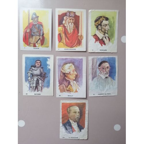 7 Images Collection Biscottes Pelletier "Hommes Célèbres"