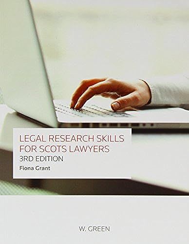 Legal Research Skills For Scots Lawyers