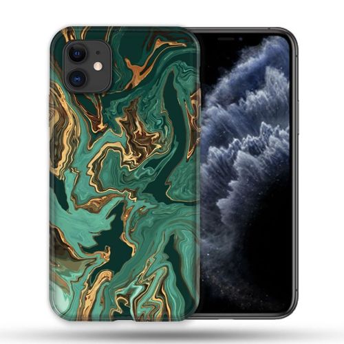 Coque Compatible Magsafe Pour Apple Iphone 11 (6,1) Texture Marbre Vert