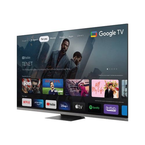 TCL 75C935 - 75" TV LCD rétro-éclairée par LED - QLED - Smart TV - Google TV - 4K UHD (2160p) 3840 x 2160 - HDR - Quantum Dot - Titane brossé