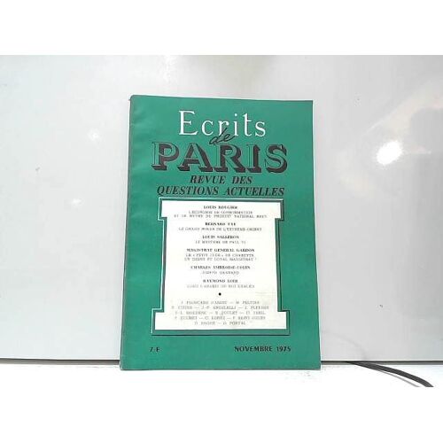 Ecrits De Paris Novembre 1975