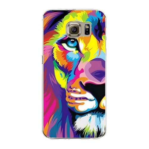Coque Samsung Galaxy S7 Edge Lion Rainbow Painting Silicone Souple (Tpu)