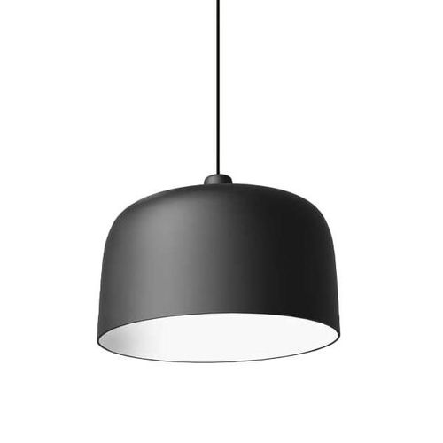 Luceplan Lampe À Suspension Zile Large (Noir Mat - Acier Et Pla)