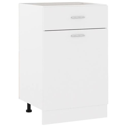 Armoire De Plancher À Tiroir ""Lyon"" 50x46x81,5 Cm Blanc Bois Contreplaqué