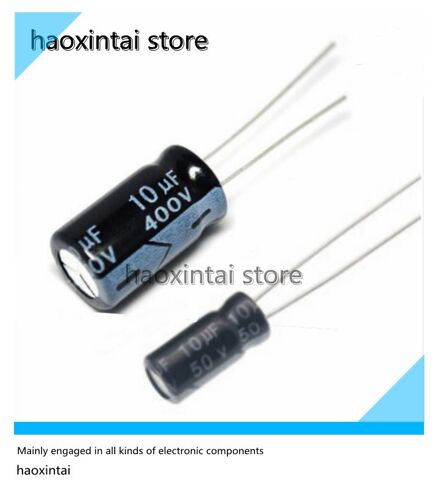Condensateur électrolytique en aluminium, haute fréquence, 10UF 16V 25V 50V 63V 100V 250V 400V 450V