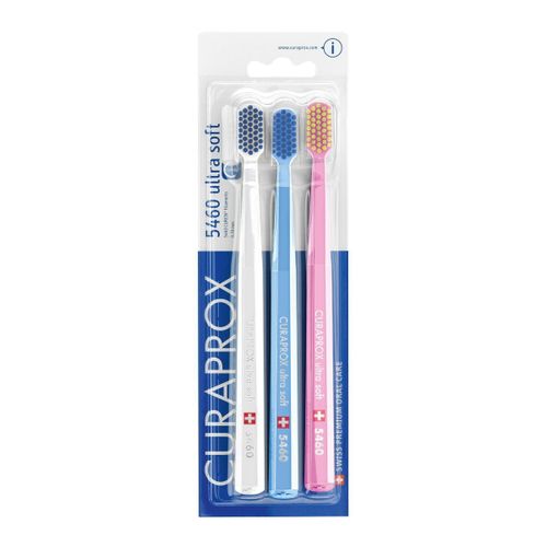Curaprox 5460 Ultra Doux Brosse À Dents Trio Pack 