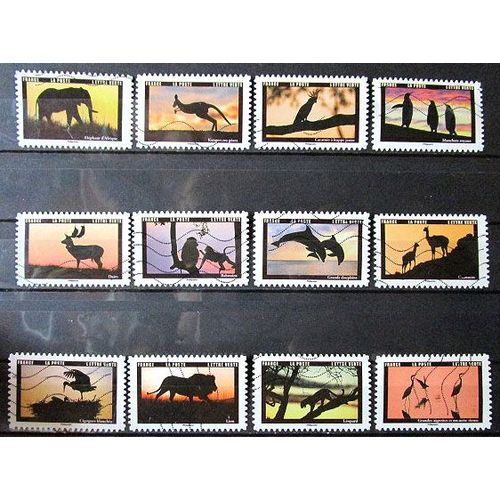 2022. Série Complète Adh2099 À Adh2110: Les Animaux Au Crépuscule.