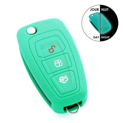 Housse De Clé En Silicone Pour Ford Fiesta Focus Mondeo S Max Phosphorescent