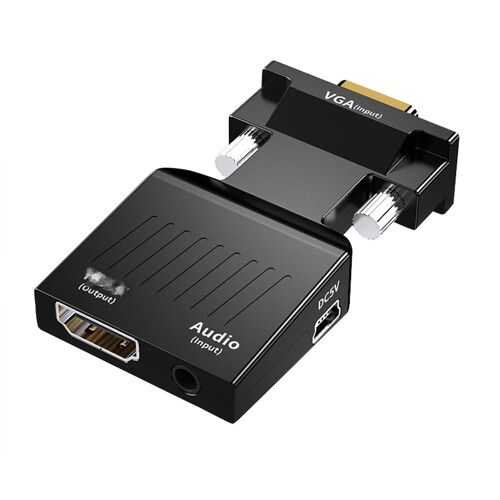 Convertisseur Durable de VGA à HDMI, avec adaptateur Audio-vidéo analogique, largement compatible