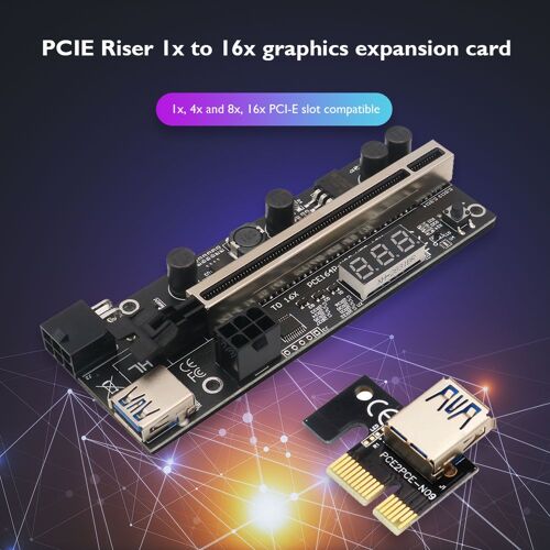 Câble d'extension PCI-E 1X à 16X pour carte graphique PCI Express