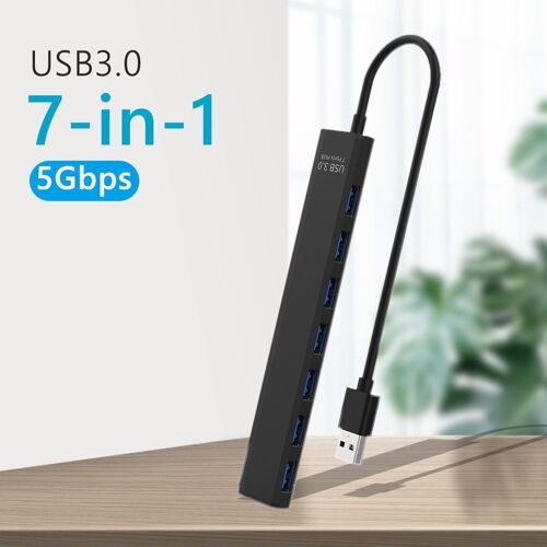 Hub USB 2.0/3.0 avec 7 ports, 5Gbps/480Mbps/12Mbps, pour MacBook Pro/Air 2018 ? 2020, fournitures pour ordinateur portable