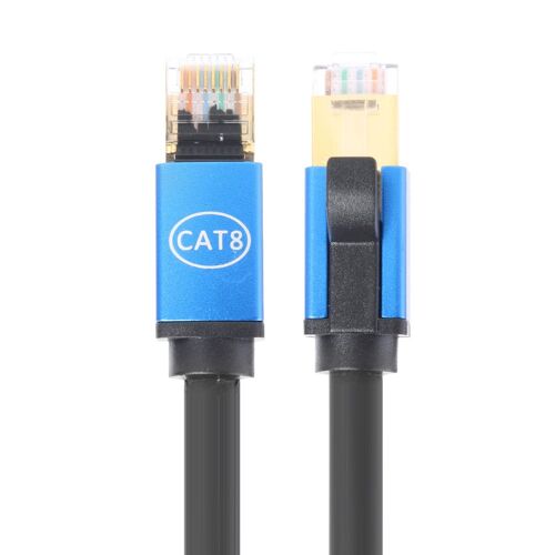 Câble Cat8 etenet connecteur RJ45 plaqué or, câble réseau Internet haute vitesse LAN, cordon de raccordement bleu pour routeur PC, 26awg