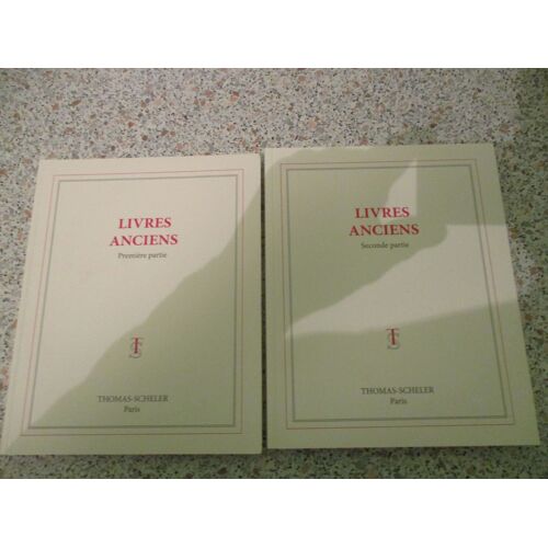 Brochures Livres Anciens Thomas-Scheler I & Ii