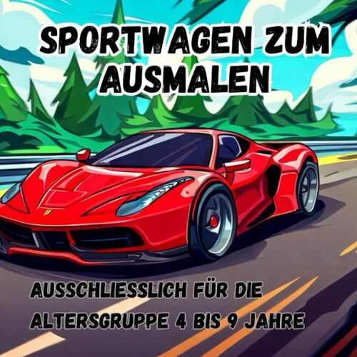 Sportwagen Zum Ausmalen (Färbung Der Maschinen)