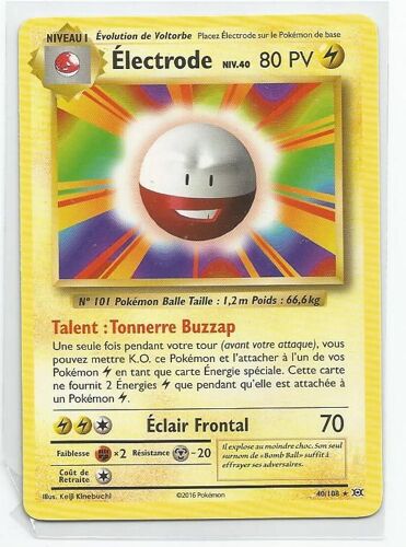 Pokémon - 40/108 - Electrode Niv.40 - Xy - Evolutions - Rare
