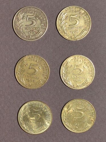Pièces De Collection Nouveaux Francs 5 Centimes