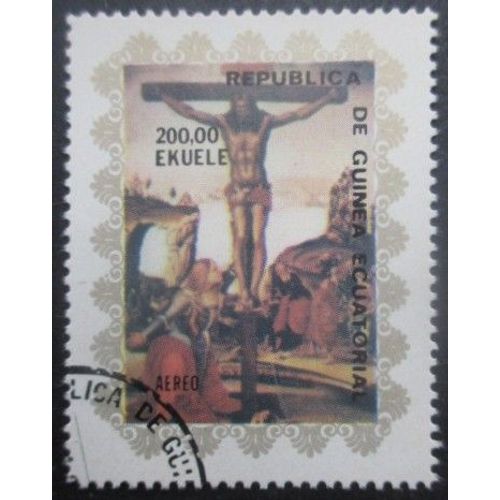 Guinee Equatoriale Poste Aérienne N°63 Tableau Religieux Oblitéré