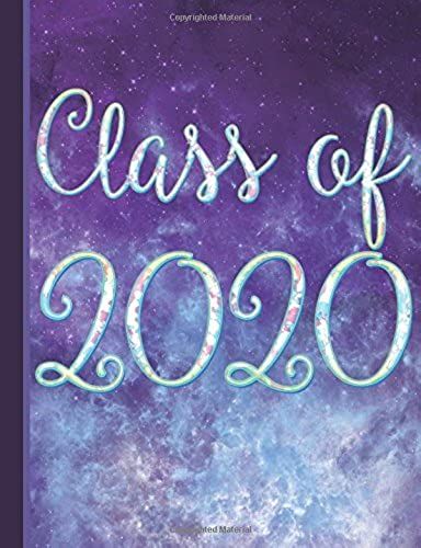 Class Of 2020: Pretty Floral - 160 Numbered College Ruled Pages With Table Of Contents - High School Composition Size Paperback Notebook (Top Scholar)