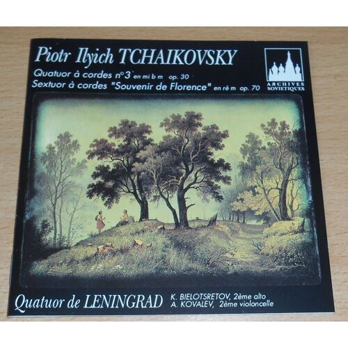 Piotr Ilyich Tchaikovsky Quatuor À Cordes 3 Op 30 Sextuor Souvenir De Florence 70