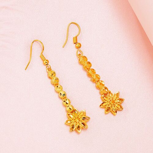 Boucles D'oreilles Pendantes Papillon En Cuivre Vintage Pour Femmes, Clip D'oreille, Prière Indienne, Méditation, Accessoires De Yoga, Mariée, Bijoux De Mariage