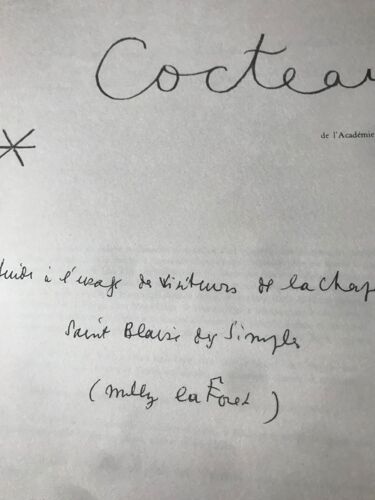 Jean Cocteau Saint Blaise Des Simples 1960.Edition Originale