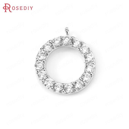 Breloques En Or 24 Carats Pour Documents, Accessoires En Laiton Et Cercle Rond, Breloques Allergiques, Haute Qualité, Bijoux À Bricoler Soi-Même, 6 Pièces, 35442