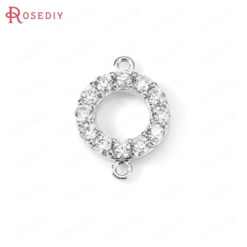 Breloques En Or 24 Carats Pour Documents, Accessoires En Laiton Et Cercle Rond, Breloques Allergiques, Haute Qualité, Bijoux À Bricoler Soi-Même, 6 Pièces, 35442