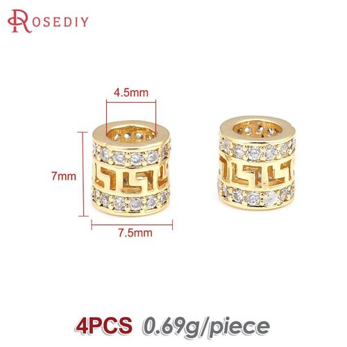 Perles D'espacement De Roue Oblates De Baril En Laiton Pour Documents En Or 18 Carats, Bracelets, Bijoux, Accessoires De Bricolage Exécutifs, Haute Qualité