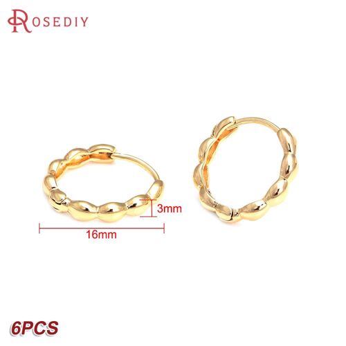 Boucles D'oreilles En Laiton, Couleur Or 24k, Cercle Rond Ovale, Carré, Hexagone, Cerceaux, Fournitures De Fabrication De Bijoux, Accessoires De Bricolage