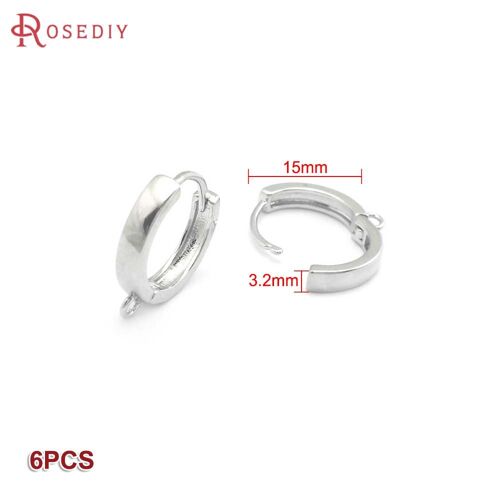 Boucles D'oreilles En Laiton, Couleur Or 24k, Cercle Rond Ovale, Carré, Hexagone, Cerceaux, Fournitures De Fabrication De Bijoux, Accessoires De Bricolage