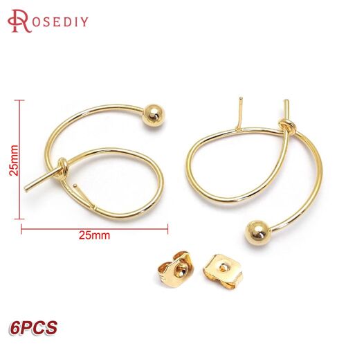 24k Cube En Laiton Couleur Or Tige Cuboïde Corde Noeud Boucles D'oreilles Haute Qualité Bijoux Fabrication Fournitures Bricolage Résultats Accessoires