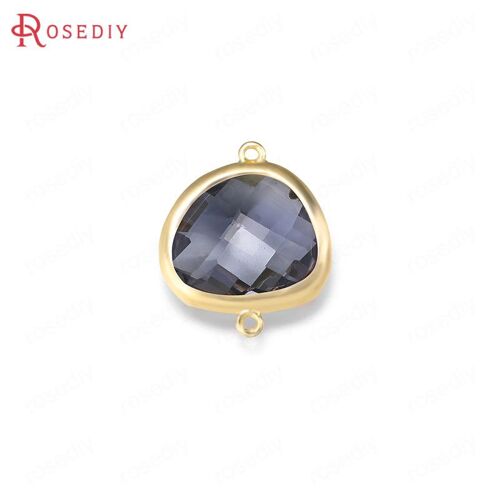 Breloques En Laiton Plaqué Or Et Champagne De Haute Qualité, Avec 2 Trous, Breloques Allergiques, Accessoires De 15x18mm, 4 Pièces