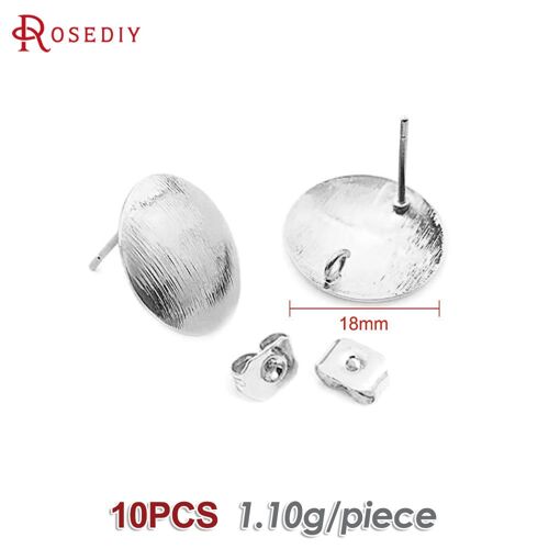 Boucles D'oreilles Rondes En Laiton, Couleur Or 24k, Rayées Vers L'intérieur, Surface D'arc Lisse, Épingles De Haute Qualité, Bricolage, Accessoires De Fabrication De Bijoux