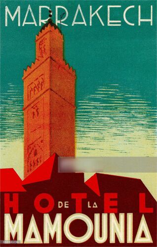 Affiche Marrakech Mamounia Hôtel