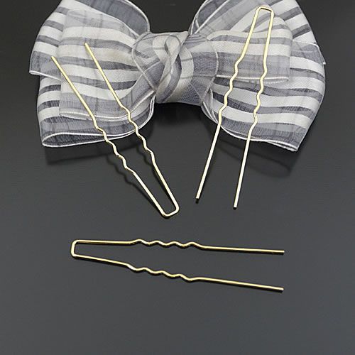 Fourche À Cheveux Imitation Rhodium, Couleur Fer, Accessoires De Bijouterie, Vente En Gros, 50 Pièces, 64x6mm