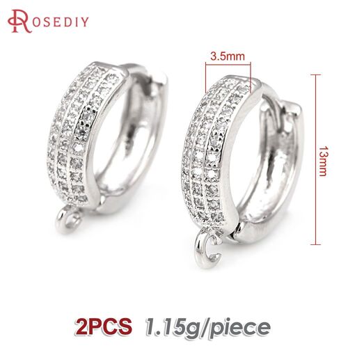 Boucles D'oreilles Rondes, Promenales, Rectangulaires, Cerceaux En Or 18k, Accessoires De Bricolage Pour Femme