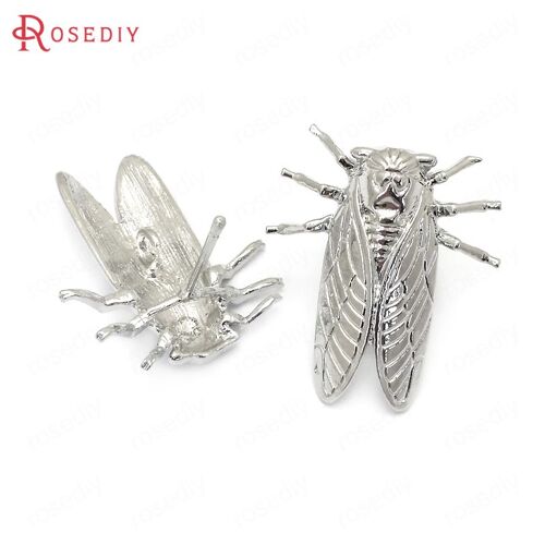 Boucles D'oreilles En Laiton Plaqué Or 24 Carats, Goujon D'insecte, Résultats De Bijoux À Bricoler Soi-Même, Accessoires, Vente En Gros, 23x13mm, 4 Pièces