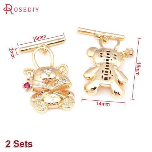Fermoirs En Or 18 Carats En Forme De Coeur Rond Et Nar, Fermoirs Étanches, Fermoirs Allergiques, Accessoires De Bijoux, Fournitures Exécutives