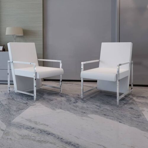 Vidaxl Canapé 2 Places De Jardin Et Coussins Blanc Bois De Pin Massif